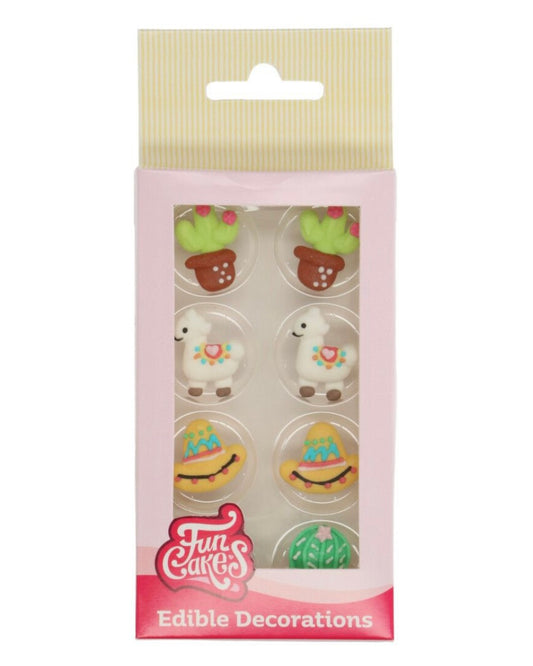 Funcakes Zuckerfiguren Alpaka 8 Stk