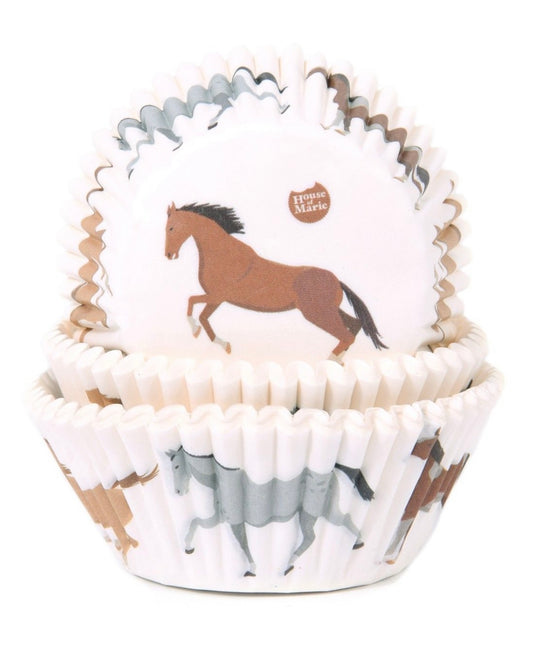 Cupcake Papierbackförmchen Pferde 50 Stk