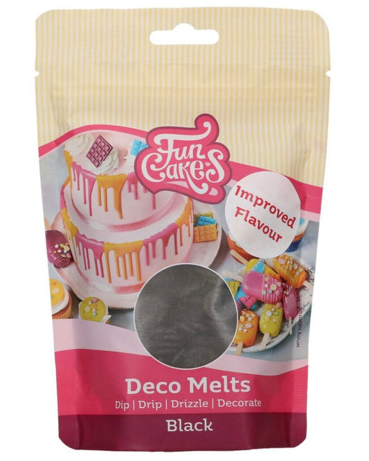 Funcakes Deco Melts schwarz 250 g