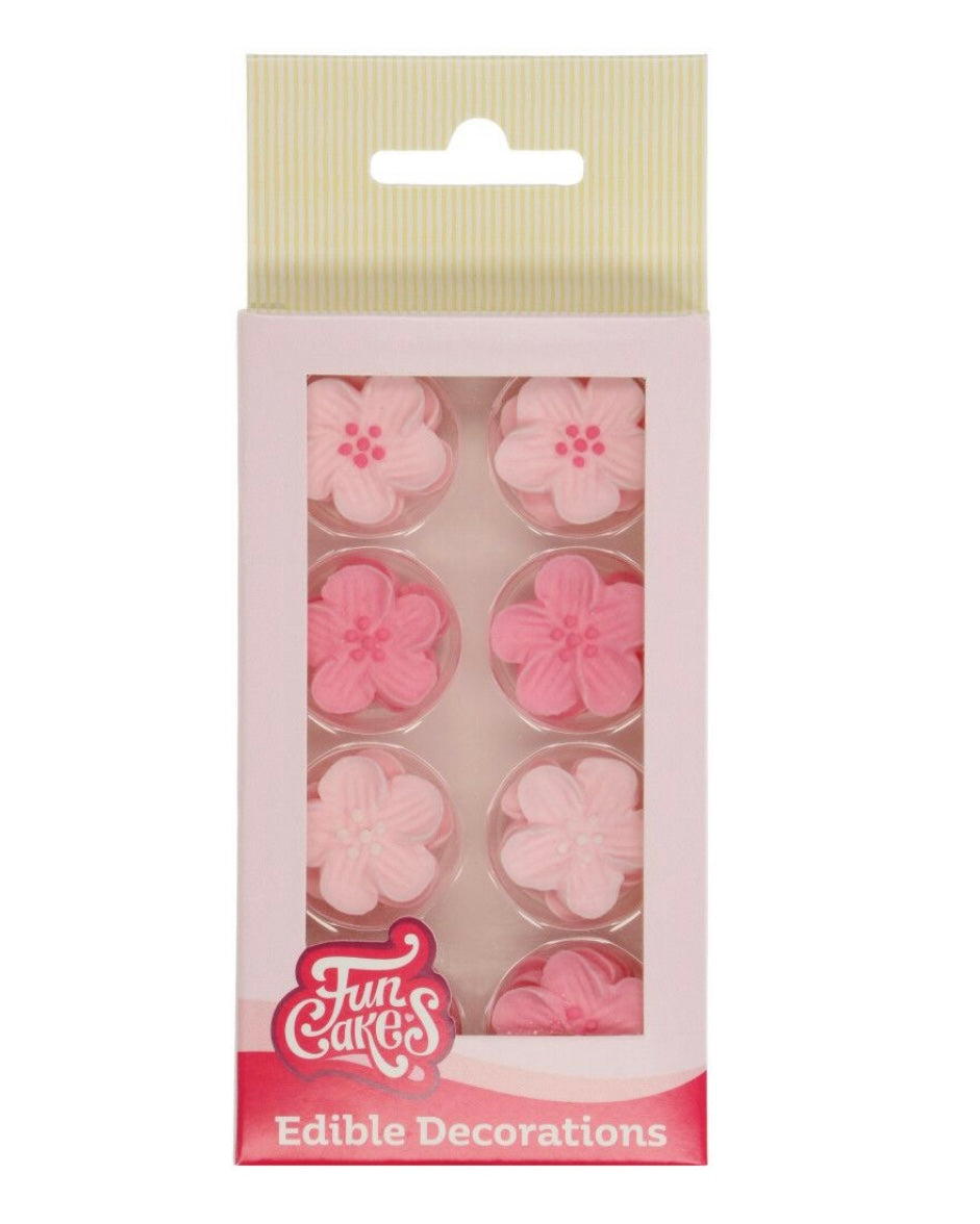 Funcakes Blumen Mix rosa 24 Stk